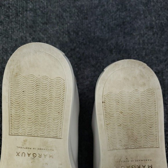 Margaux The Sneaker Women's EU 39.5 / US 9.5 White Calf‎ Leather Handmade Shoes - Picture 9 of 16